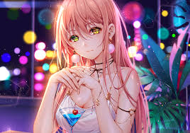At first it was strange and unusual to see blue, pink, or green hair! Beautiful Anime Girl With Short White Hair And Blue Eyes Novocom Top