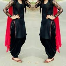 Black And Red Punjabi Dress Salwar Kameez Designs Patiala Suit Designs Black Salwar Suit