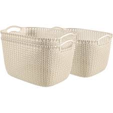 52 artikel für „aufbewahrungskörbe weiss bei mercateo, der beschaffungsplattform für geschäftskunden. Best Freizeitmobel Aufbewahrungskorbe Curver Knit 3 Er Set Weiss L Kaufen Bei Obi