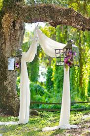 We love the idea of having a wedding in the back garden with all your family and friends, because it's really romantic and sweet. 54 Inexpensive Backyard Wedding Decor Ideas Vis Wed Wedding Arch Rustic Wedding Arch Wedding Decorations
