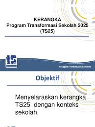 Fokus program ts25 adalah bagi menghasilkan kemenjadian murid. Kerangka Ts25555