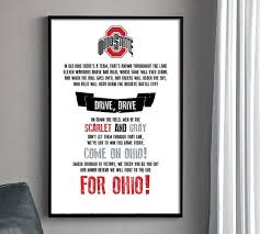 The Ohio State Fight Song Poster Ohio State Fight Song Ohio Ohio State