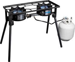The stove's folding lid is designed with portability in mind. Camp Chef Explorer Deluxe Burner Stove Dick S Sporting Goods