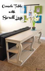 Console Table With Scroll Legs Her Tool Belt Diy Furniture Plans Woodworking Table Plans Woodworking Plans Free