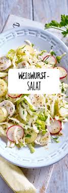 Weisswurst Salat Mit Weisskohl Und Radieschen Rezept Rezept Weisswurst Rezept Weisswurst Weisskohl