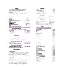 Consulting Rate Sheet Template Contractor Price List Word In French ...