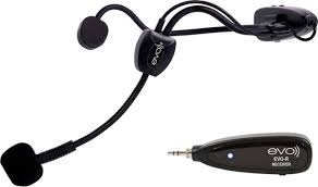 Galaxy Audio EVO-GTS - Cableless Water Resistant Headworn Mic and EVO-RX  Receiver System.