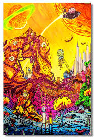 Custom Canvas Wall Murals Rick And Morty Poster Rick And Morty Wall Stickers Office Anime Wallpaper Kids Room Decorations 2909 Buy At The Price Of 4 91 In Aliexpress Com Imall Com