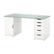 Glasholm Alex Table Verre Motif Nid D Abeille Blanc 148x73 Cm Table En Verre Coiffeuse Design Et Ikea