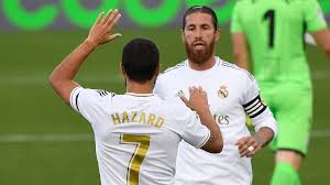 A cross came in from asensio and ramos met it perfectly but couldn't get his head over the ball to direct it. La Liga Title Race Standings Scenarios Schedule Real Madrid Can Clinch Over Barcelona On Thursday Cbssports Com