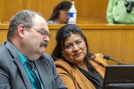 Terrence Chip Ogle listens during opening statements in his murder trial in  Yakima County Superior Court Thursday, Aug. 15, 2024. Ogle is charged with  second-degree murder in the death of his then-girlfriend's