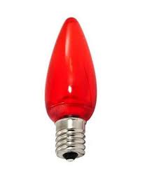 C9 Red Led Christmas Light Bulbs Smooth Transparent Pack Of 25 The Christmas Light Emporium