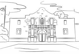 The Alamo Coloring Page From Texas Category Select From 27569 Printable Crafts Of Cartoons Nature Animals Bible An Coloring Pages Cute Coloring Pages Alamo