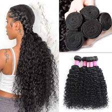 Messy bun hair piece, 2pcs tousled updo hair extensions hair bun curly wavy ponytail hairpieces hair scrunchies with elastic rubber band for women girls glden blonde bleach blonde highlights 25h613. Brazilian Curly Human Hair Weave 4 Bundles Wet And Wavy Bun