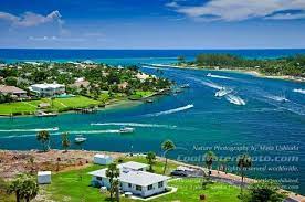 Busy Weekend Boat Traffic At Jupiter Inlet Junction Of Intercoastal Waterway And Loxahatchee River Jupi Palm Coast Florida Carribean Islands Places To Travel