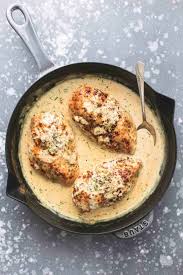 Easy Baked Lemon Chicken In Dill Cream Sauce Made With Chicken Thighs Or Chicken Breasts Makes A Si In 2020 Dill Cream Sauce Cream Sauce For Chicken Lemon Dill Chicken