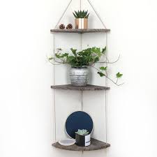 Hangen Ecke Wand Regal Holz Jute Seil Schwimm Regale Bauernhaus Lagerung Organizer Rack Rustikale Dekoration Solide Wie Eckregale Regalwand Hangeaufbewahrung