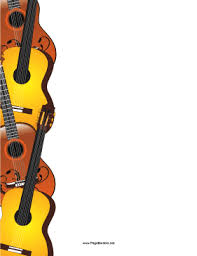 Guitar Border Music Border Music Collage Borders For Paper