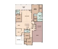 Angled primary bedroom with open bathroom configuration. Tyrian Designer Homes Floorplans