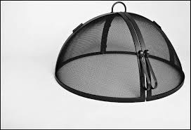 This is a heavy duty steel fire pit screen with high temperature black powder coating finish. Round Fire Pit Screen 42 47 Dia Boxhill Co Llc