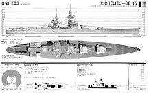 The french battleship jean bart of the richelieu class. French Battleship Jean Bart 1940 Wikipedia
