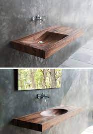Vigo glass round vessel bathroom sink in russet brown. Bathroom Design Idea Install A Wood Sink For A Natural Touch