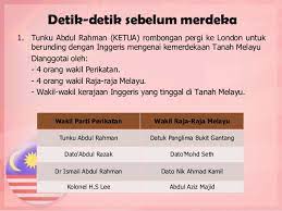 Kronologi pembentukkan malaysia di antara malaya, sabah dan sarawak. Pengajian Malaysia Perjuangan Kemerdekaan