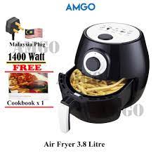 We tested the best ones on the market to help you decide which one is right for you. Amgo 3 8l Capacity Air Fryer Malaysia 3 Pin Plug Shopee Malaysia