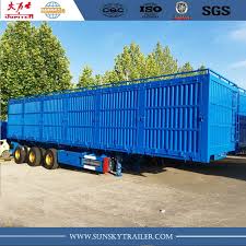 Factory price Tri Axle Closed Box Trailer For Grain ...