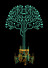 Tree Of Information Metal Poster Noel Delmar Displate Tech Art Design Art Technology Wallpaper