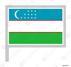 Abstract background uzbekistan flag ribbon. Usbekistan Flagge Auf Fahnenmast Symbol Vektorillustration Stock Vektorgrafi Crushpixel