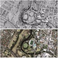 Aerial Shot Of Parramatta Park 1943 2014 Six Maps By Curt Flood Sydney City Aerial City