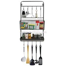 Designed with 3 practical shelves to meet all of your storage needs, this set also includes two comfortable stools to allow you to enjoy a meal or a. Black Metal Wire Kitchen Spice Rack Cookware Hanger Buy Kitchen Spice Rack Spice Holder Kitchen Rack Product On Alibaba Com