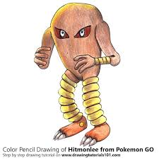 Pokémon coloring sheet ~ hitmonlee. Hitmonlee From Pokemon Go Colored Pencils Drawing Hitmonlee From Pokemon Go With Color Pencils Drawingtutorials101 Com