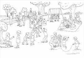 The Images Collection Of Scene Playground Equipment Coloring Pages And Image Collection Coloring Pages Playground Equipment