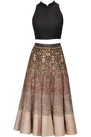 Black And Gold Lehenga Skirt Swatti Kapoor Fashion Indian Attire Indian Skirt