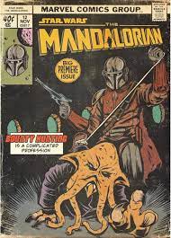 The mandalorian as a pulpy comic book cover! Russian Artist Sums Up Each Episode Of The Mandalorian In Vintage Comic Book Covers 8 Pics Bored Panda