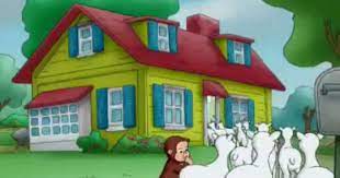 Curious George And The Man In The Yellow Hat S House Colors For My Sons Tiny Play House House Colors Play House Pbs Kids