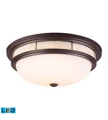 Elk 70014 3 Led Tiffany Led 16 Inch Oiled Bronze Flush Mount Ceiling Light