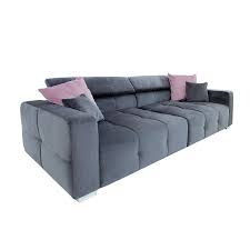 • sofa mit niedrigem rücken oder mit manueller kopfverstellung. Invicta Interior Elegantes Big Sofa Heritage 290cm Grau Inkl Kissen Verstellbare Kopfstutze Couch Wohnzimmer Samtmobel