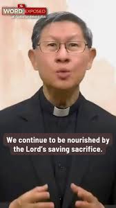 "We continue to be nourished by the Lord’s saving sacrifice."