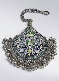 India Forehead Ornament Chiri Tikka From Kangra Himachal Pradesh Silver And Enamel Classy Jewelry Heart Shaped Diamond Necklace Traditional Jewelry