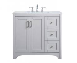 Blossom valencia 36 inches single bathroom vanity, mdf, ceramic sink with mirror silver grey 016 36 16 m. 36 Inch Single Bathroom Vanity In Grey Vf17036gr Dekker Lighting