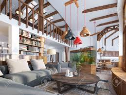 They wanted to the interior to look and. Interior Living Room Loft Style Maisonette A Modern Living Stock Photo Picture And Royalty Free Image Image 60563971