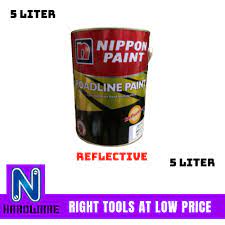 Harga cat rumah malaysia 2018. Nippon Paint Roadline Road Line Paint Reflective Cat Jalan Raya 5 Liter Shopee Malaysia