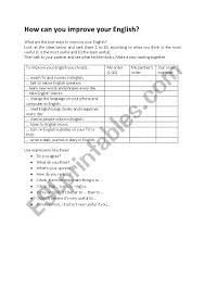 How watching movies will help you to improve your english and. How To Improve Your English Esl Worksheet By Mdunya