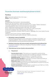 Tuusulan kunnan sisäilmatyöryhmä 6/2020