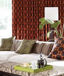 Element Circle Curtains In Pumpkin Chocolate Geometric Circle Pattern In Ready Mad Curtains Living Room Modern Curtains Living Room Living Room Collections