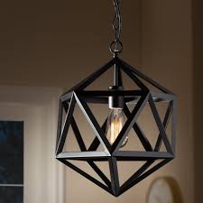 Shop Contemporary Black Metal Geometric Pendant Light Overstock 25642378