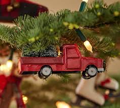 Aosup cartoon semi truck/christmas ornaments 2020 christmas ceramic pendant personalized creative christmas decorations double sided christmas tree ornament №sw75401. Red Truck Christmas Ornament Pottery Barn